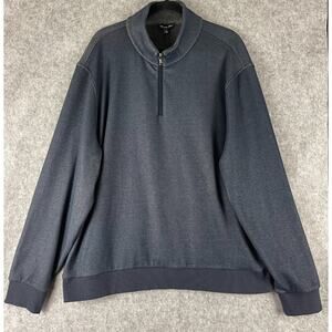 Zachary Prell Braemore Sweater Pullover Mens XXL Blue 1/4 Zip Fleece Lined NEW